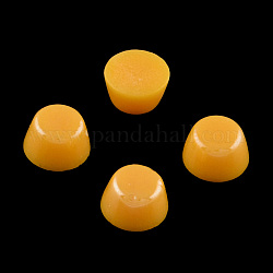 Pearlized Plated Opaque Glass Cabochons, Cone, Gold, 7.5~8x4.5~5mm