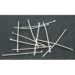 Iron Flat Head Pins, Nickel Free, Silver Color, Size: about 0.7mm thick, 18mm long