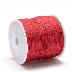 Nylon Thread, Chinese Knotting Cord, Red, 1mm, about 284.33 yards(260m)/roll