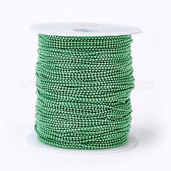 Cadenas de bolas de hierro, soldada, con carrete, electroforesis, verde, 1.5 mm, aproximamente 100yards / rodillo (91.44 m / rollo)