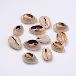 Natürliche Kaurimuschel Perlen, Oval, dark khaki, 20~23x14~20x9~13 mm
