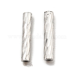 Perlas de tubo de 304 acero inoxidable, columna, color acero inoxidable, 10x2mm, agujero: 0.8 mm