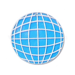 Печатные акриловые подвески, шарм шар, глубокое синее небо, 39.8x1.6 мм, отверстие : 2 мм