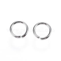 304 anelli di salto in acciaio inox, anelli di salto aperti, colore acciaio inossidabile, 10x1.4mm, diametro interno: 7.2mm