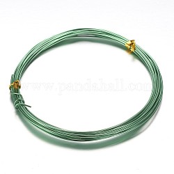 Fil d'artisanat rond en aluminium, pour la fabrication de bijoux en perles, verte, 18 jauge, 1mm, 10 m/rouleau (32.8 pieds/rouleau)