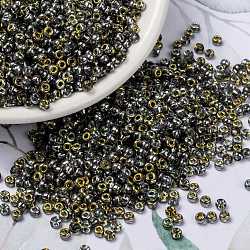 Perles rocailles miyuki rondes, Perles de rocaille japonais, 8/0, (cristal rr4551) / marea (vm), 8/0, 3mm, Trou: 1mm, environ 2111~2277 pcs/50 g