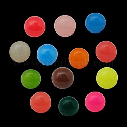 Mixed Color Round, Resin Beads, 14mm, Hole: 2mm