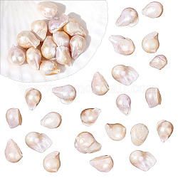 NBEADS about 19~26 pcs Natural Cultured Freshwater Pearl Beads, 12~16mm Big Size Freshwater Pearl Beads Teardrop Loose Freshwater Pearl Charms For Craft Pendant Jewelry Making
