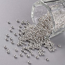 Perles de rocaille en verre teinté 11/0 grade a, ronde, couleur d'argent, 2.3x1.5mm, Trou: 1mm, environ 5300 pcs/50 g