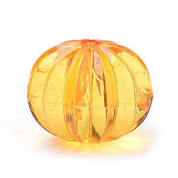 透明なアクリルビーズ  ランタン  オレンジ  13x11mm  穴：1.5mm  約455個/500g