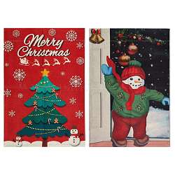 2個2スタイルガーデンフラッグ  両面リネンハウスフラグ  家の庭の庭のオフィスの装飾のため  クリスマステーマの模様  45.7x30.5x0.2cm  1個/スタイル