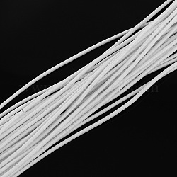 Runde elastische Schnur, mit Faser außen und innen Gummi, für Armbandschnur, DIY Gesichtsabdeckung Mundabdeckung, weiß, 2.5 mm, ca. 87.48 Yard (80m)/Bündel