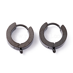304 risultati di orecchini a cerchio huggie in acciaio inossidabile, con anello verticale, anello, elettroforesi nera, 15x13x4mm, Foro: 1.4 mm, ago :1mm