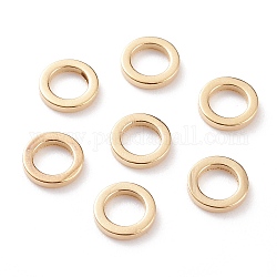 Латунные соединительные колечки, долговечный, круглые кольца, реальный 24k позолоченный, 6x1 мм, внутренний диаметр: 4 мм