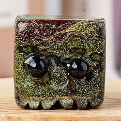 Figurine di cubi curativi intagliati con sangue di drago naturale, decorazioni per display in pietra energetica reiki, 15~20mm