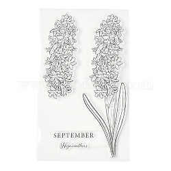 シリコンクリアスタンプ  カード作りの装飾DIYスクラップブッキング用  花柄  19.5x11.5x0.3cm