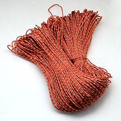 Corde in poliestere e spandex, 1 nucleo interno, rosso, 2mm, circa 109.36 iarde (100 m)/fascio