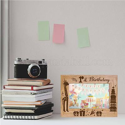 Wholesale CREATCABIN Engraved Picture Frame Wood Photo Frames
