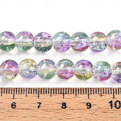 Transparent Knistern Glasperlenstränge&nbsp;GLAA-T025-8mm-02C-1