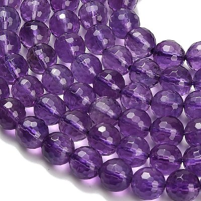 Natürlichen Amethyst Perlen Stränge&nbsp;G-H329-D01-8mm-B-1