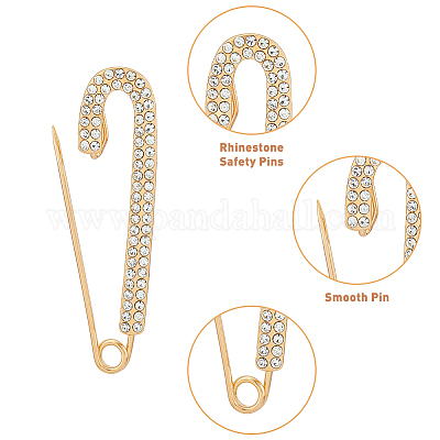 Dicosmetic 15pcs 3 spille spille da balia in strass di cristallo