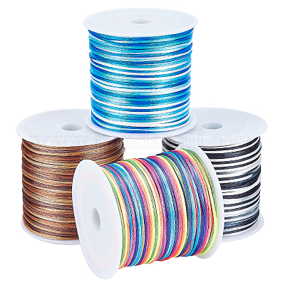 Metallic Braided Nylon Cord for Chinese Knotting, Kumihimo and More