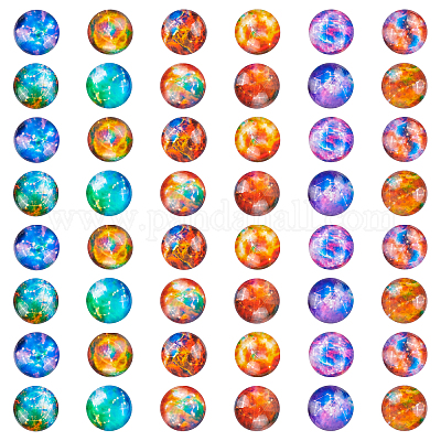 Cabochons en verre&nbsp;GLAA-WH0025-24-1