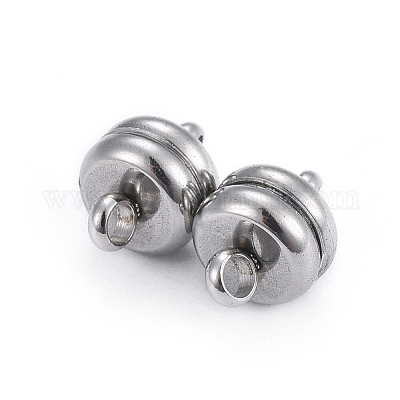 Wholesale 202 Stainless Steel Magnetic Clasps with Loops 