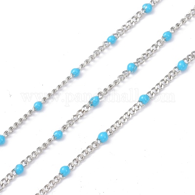 Chaine Collier 61 cm Pur Acier Inoxydable Plaqué Or Maille Figaro 1+3 5 mm