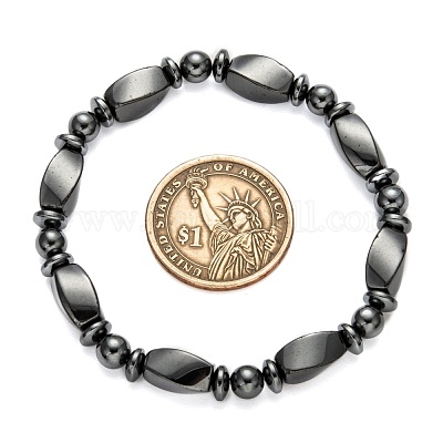 Bracciali ematite sintetici non magnetici&nbsp;BJEW-E003-8-1