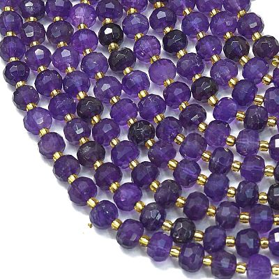 Natürlichen Amethyst Perlen Stränge&nbsp;G-K389-E62-01-1