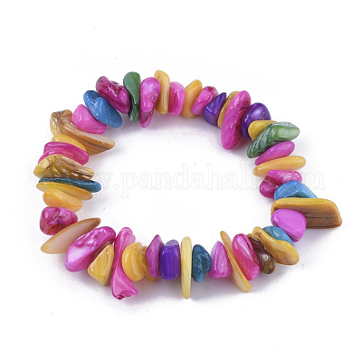 Bracciali tratto shell di perline d'acqua dolce&nbsp;BJEW-S121-01-1