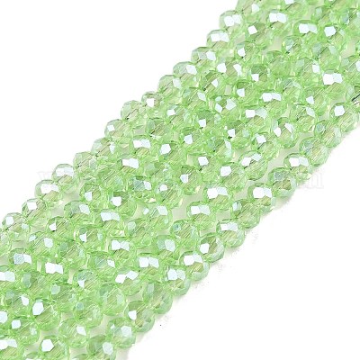 Chapelets de perles en verre électroplaqué&nbsp;EGLA-A044-T2mm-A09-1