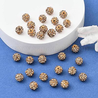 Perles de strass en argile polymère&nbsp;RB-H284-6MM-Half-246-1