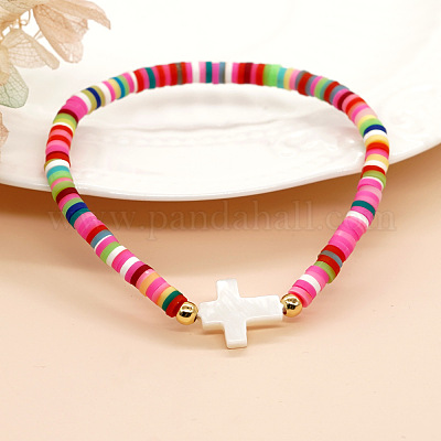 Bracelets en argile polymère croisés faits main de style bohème&nbsp;VQ7310-1