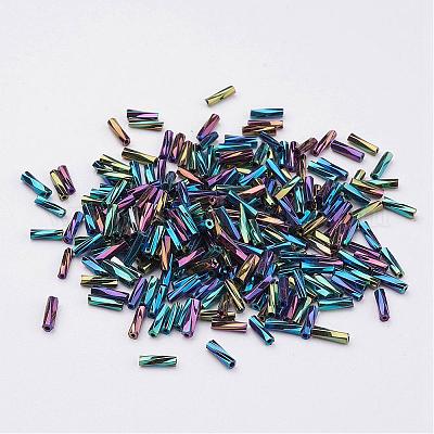 Glasperlen mit gedrehten Trompeten&nbsp;SEED-E002-6mm-809#-1