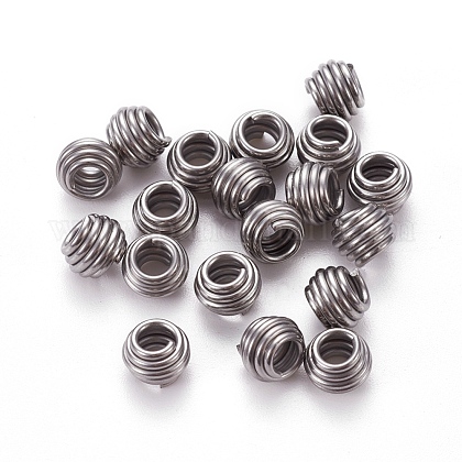 304 Stainless Steel Spring Beads STAS-L224-006P-1