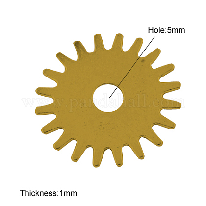チベットスタイルの合金スチームパンクペンダント カドミウムフリー ニッケルフリー 鉛フリー ホイールギヤ アンティーク黄金 25x1mm 穴 5mmの通販 Jp Pandahall Com