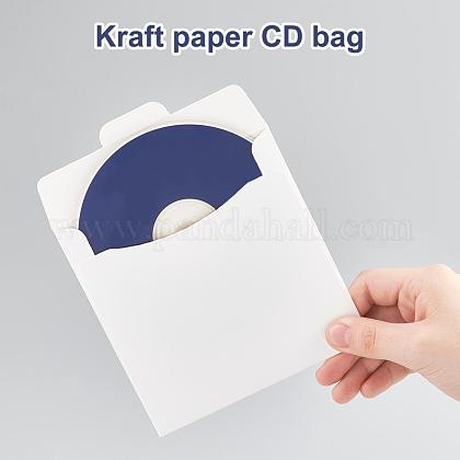 Cdスリーブ クラフト紙の封筒 クラフト紙cd Dvd封筒 Cdペーパー収納ホルダーカバー ホワイト 12 5x12 5x0 1cmの通販 Jp Pandahall Com