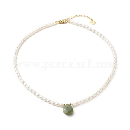 Collar de abalorios de perlas NJEW-JN03548-02-1