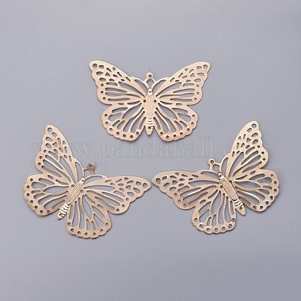 Fer pendentifs papillon en filigrane X-IFIN-P003-03-1