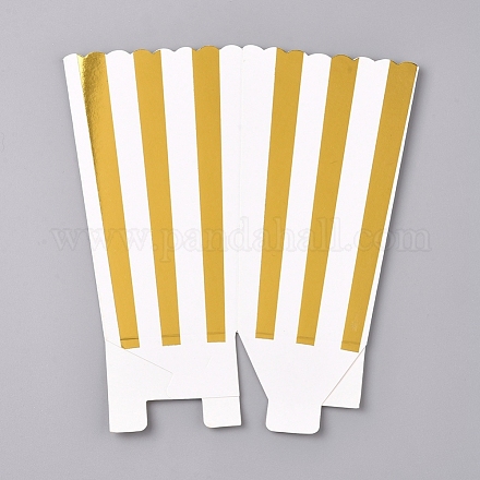 Бумажные коробки для попкорна с полосатым узором X-CON-L019-A-01A-1