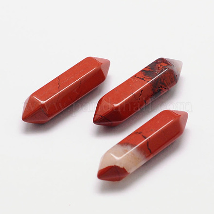 Facettierte natürliche rote Jaspisperlen G-K006-30mm-01-1