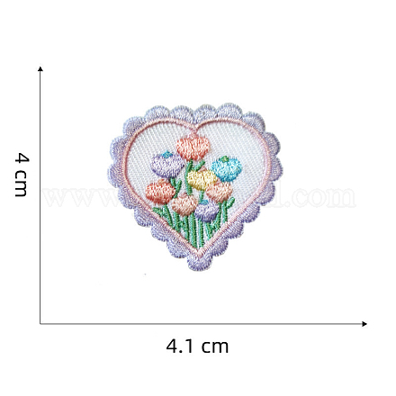 Computerized Embroidery Cloth Self-adhesive/Sew on Patches HEAR-PW0002-102A-05-1