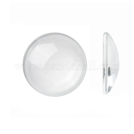 Transparent Glass Cabochons X-GGLA-R026-30mm-1