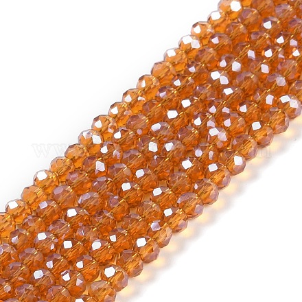 Chapelets de perles en verre électroplaqué EGLA-A034-T1mm-A19-1