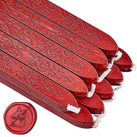 CRASPIRE 20 Pieces Vintage Sealing Wax Sticks with Wicks Antique Manuscript Sealing Wax for Wax Seal Stamp Envelope Cards Invitation Gift Package Decoration (Wine Red) DIY-WH0003-C18-1