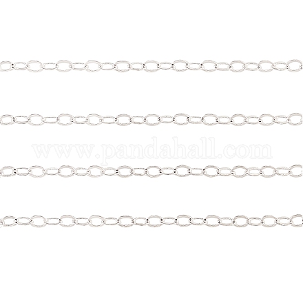 Brass Flat Oval Cable Chains CHC-CJ0001-01-RS-1