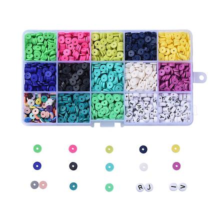 Kits de cuentas de heishi de 2470~2600 pieza 13 colores DIY-X0293-75-1