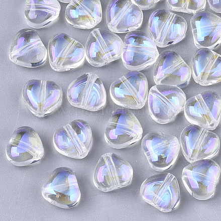 Perles en verre transparentes GLAA-N035-02-B01-1